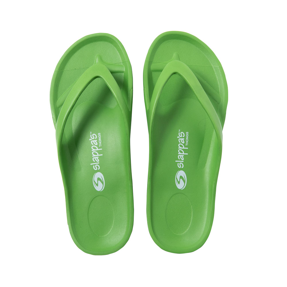 Green Arch Support Thongs  Slappa's Thongs Australia